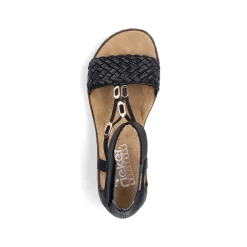 Rieker Kile-Sandaler Til Kvinder Nat Sorte