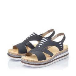 Rieker Kilesandaler Til Kvinder Pacific Blue
