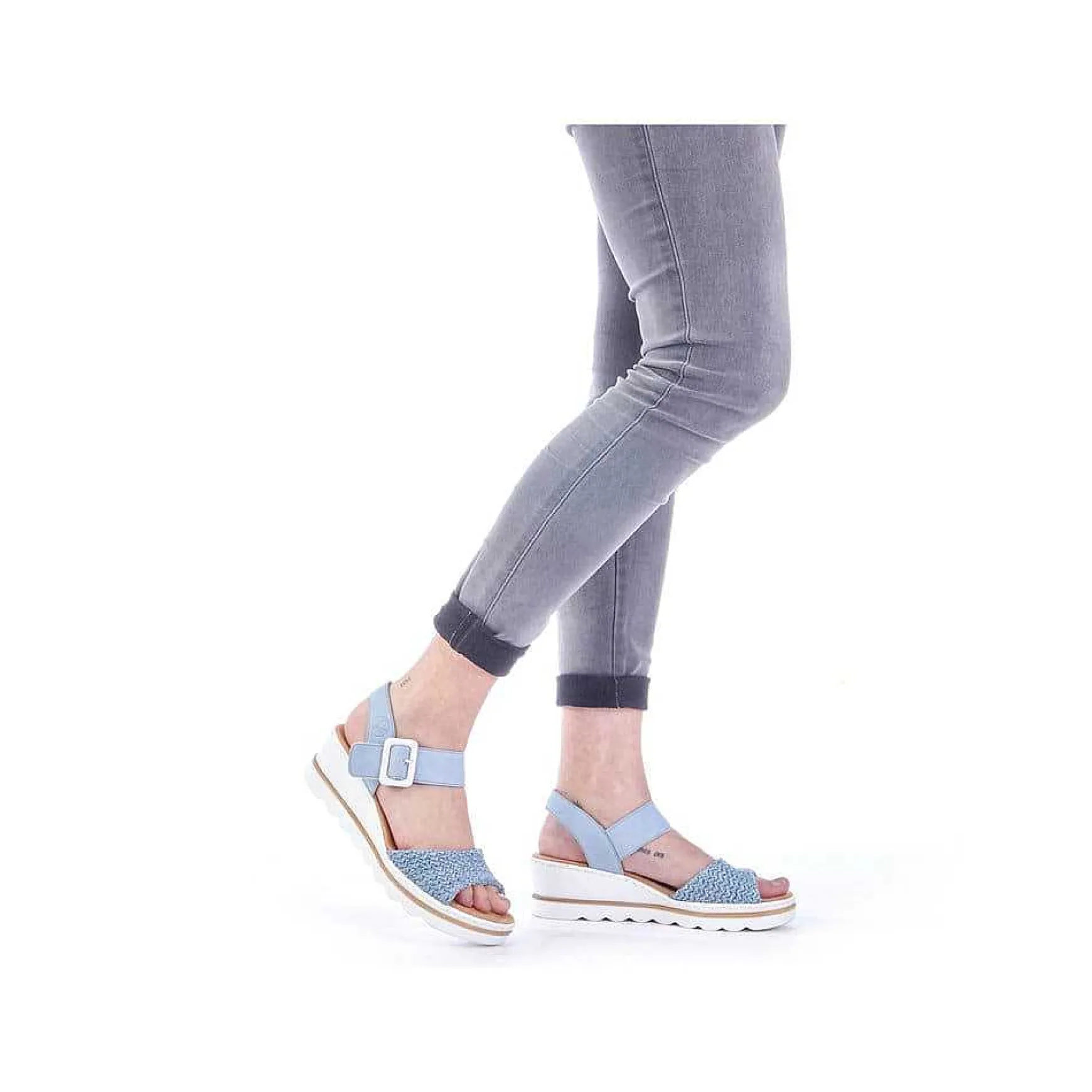 Rieker Kilesandaler Til Kvinder Himmelbla