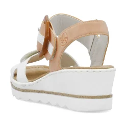Rieker Kilesandaler Til Kvinder Snehvid Fersken