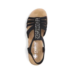 Rieker Kile-Sandaler Til Kvinder Nat Sorte