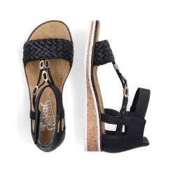 Rieker Kile-Sandaler Til Kvinder Nat Sorte