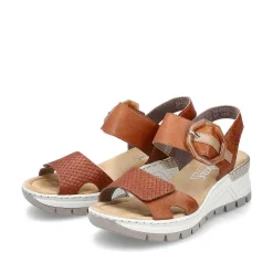 Rieker Kilesandaler Til Kvinder Kastanjebrune