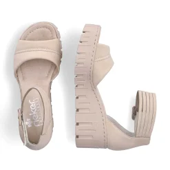 Rieker Kilesandaler Til Kvinder, Sandbeige