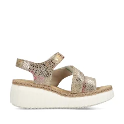 Rieker Kile-Sandaler Til Kvinder I Multi-Bronze Metallic