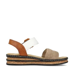 Rieker Kilesandaler Til Kvinder Brun Beige-Sort