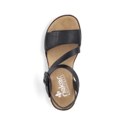 Rieker Kilesandaler Til Kvinder Mat Sorte