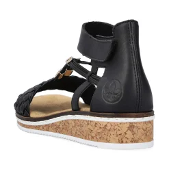 Rieker Kile-Sandaler Til Kvinder Nat Sorte