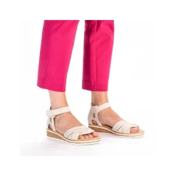 Rieker Kilesandaler Til Kvinder Lys Beige