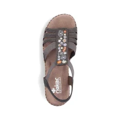 Rieker Kilesandaler Til Kvinder Asfaltgra