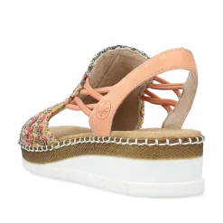 Rieker Kilesandaler Til Kvinder I Multi-Laks Farver