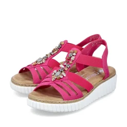 Rieker Kilesandaler Til Kvinder Pink