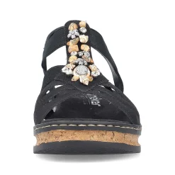 Rieker Kile-Sandaler Til Kvinder Midnatsort