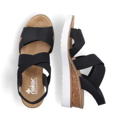 Rieker Kilesandaler Til Kvinder Kulsort