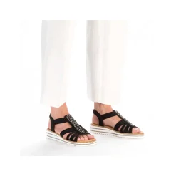 Rieker Kile-Sandaler Til Kvinder Nat Sorte