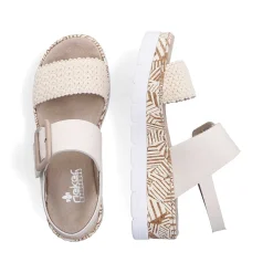 Rieker Kilesandaler Til Kvinder Lys Beige