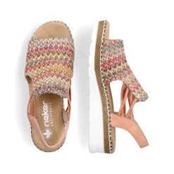 Rieker Kilesandaler Til Kvinder I Multi-Laks Farver