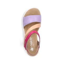 Rieker Kilesandaler Til Kvinder Lilla-Pink-Laks