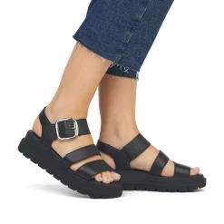 Rieker Kile-Sandaler Til Kvinder Midnight Black