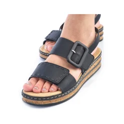 Rieker Kilesandaler Til Kvinder Kulsort