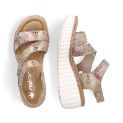 Rieker Kile-Sandaler Til Kvinder I Multi-Bronze Metallic