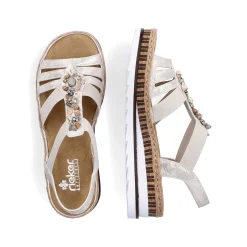 Rieker Kile-Sandaler Til Kvinder Beige Metallic