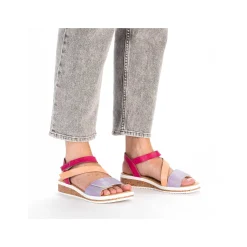 Rieker Kilesandaler Til Kvinder Lilla-Pink-Laks