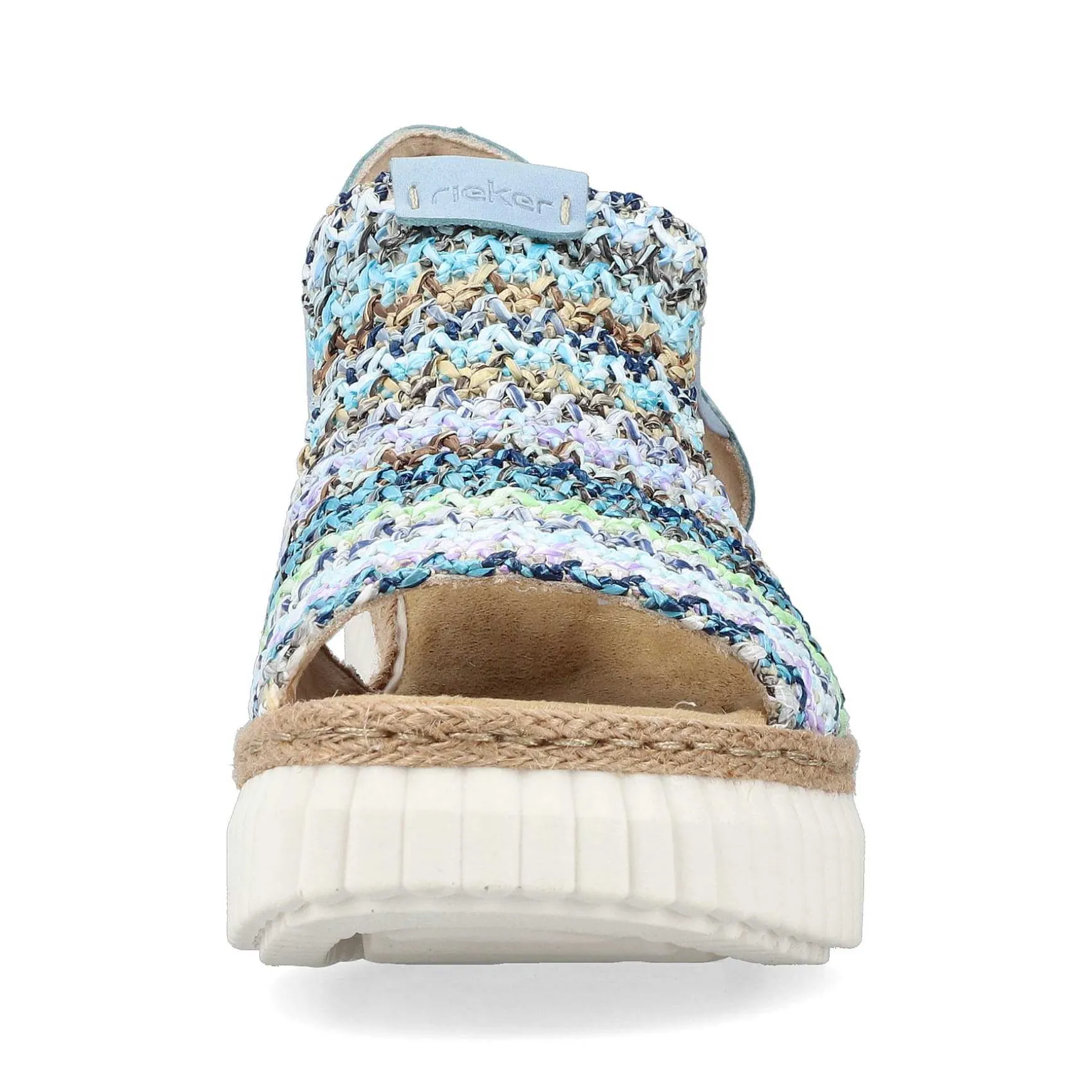 Rieker Kilesandaler Til Kvinder Himmelbla-Flerfarvede