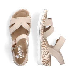 Rieker Kilesandaler Til Kvinder Champagne