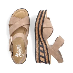 Rieker Kilesandaler Til Kvinder, Sandbeige