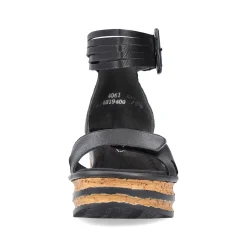 Rieker Kile-Sandaler Til Kvinder Blank Sort