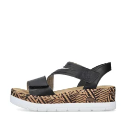Rieker Kile-Sandaler Til Kvinder Nat Sorte