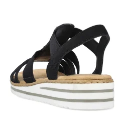 Rieker Kile-Sandaler Til Kvinder Nat Sorte