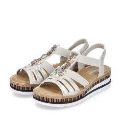 Rieker Kile-Sandaler Til Kvinder Beige Metallic