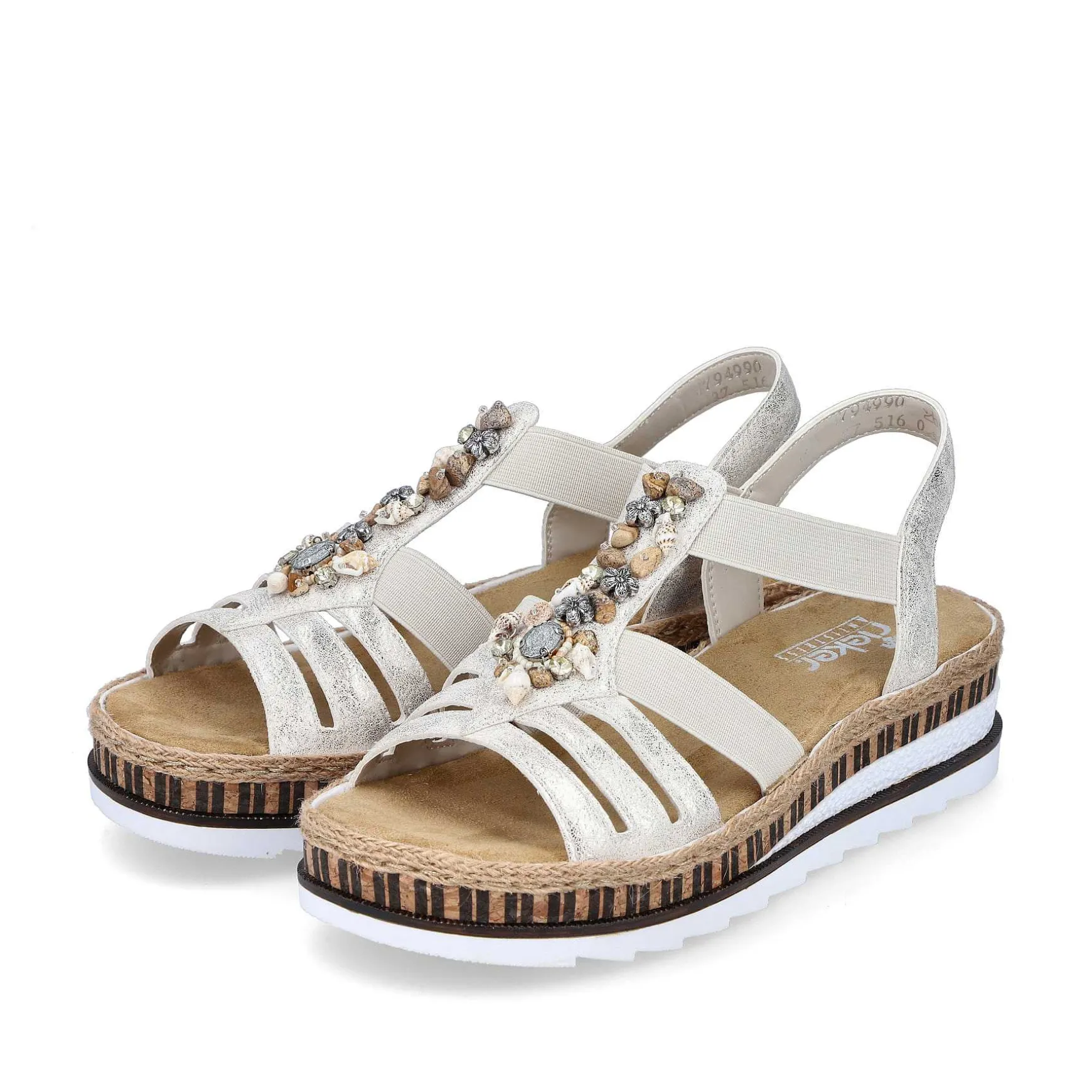 Rieker Kile-Sandaler Til Kvinder Beige Metallic
