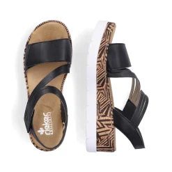 Rieker Kile-Sandaler Til Kvinder Nat Sorte