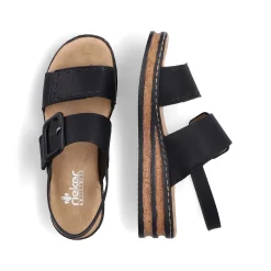 Rieker Kilesandaler Til Kvinder Kulsort