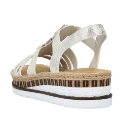 Rieker Kile-Sandaler Til Kvinder Beige Metallic