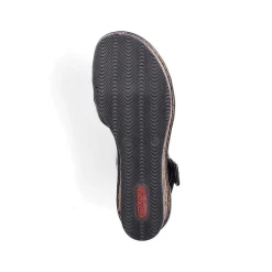 Rieker Kile-Sandaler Til Kvinder Blank Sort