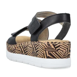 Rieker Kile-Sandaler Til Kvinder Nat Sorte