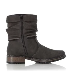 Rieker Korte DameStøvler Asfaltgra