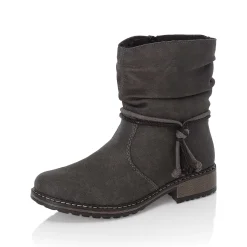 Rieker Korte DameStøvler Asfaltgra