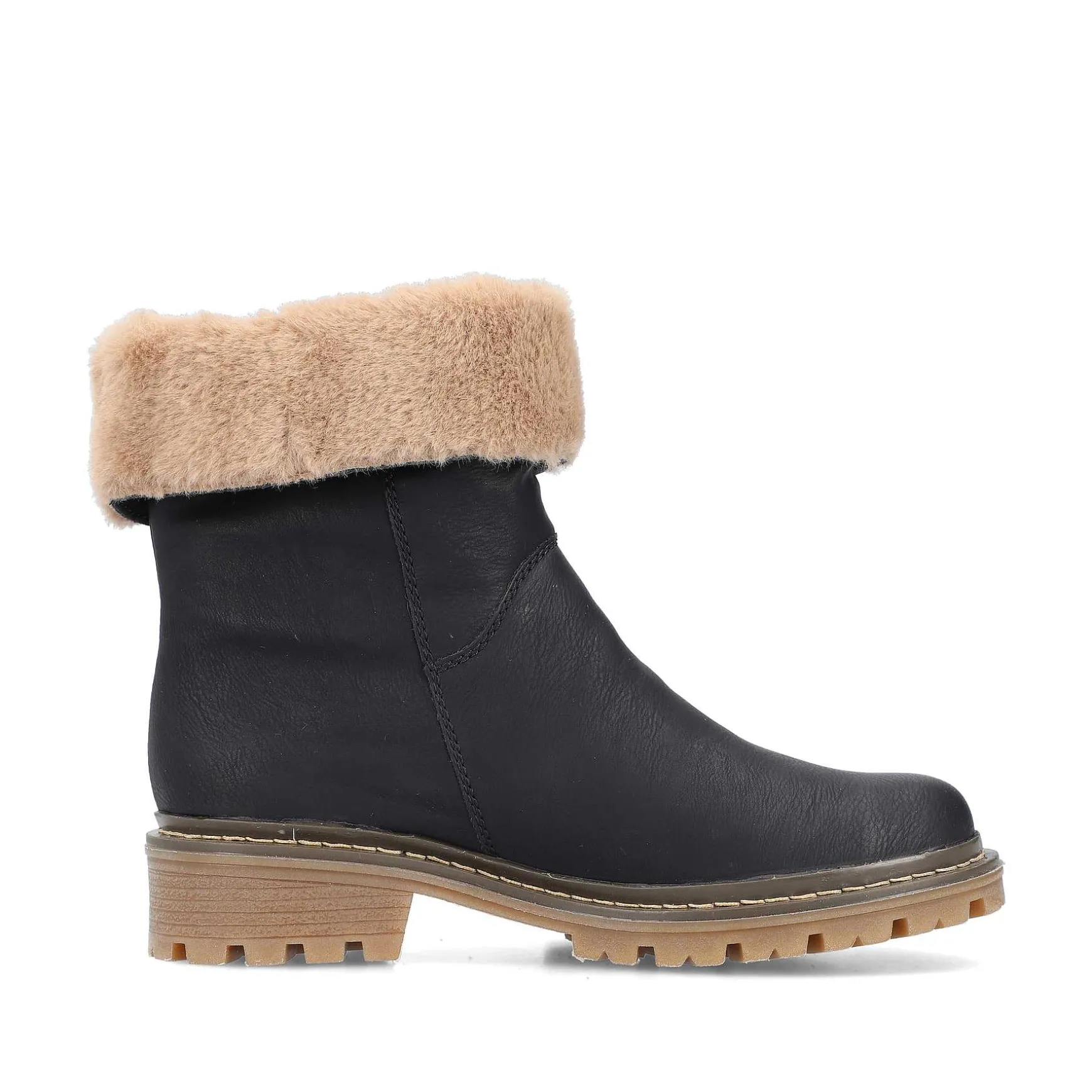 Rieker Korte DameStøvler Asfalt Sorte