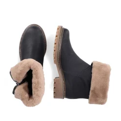 Rieker Korte DameStøvler Asfalt Sorte