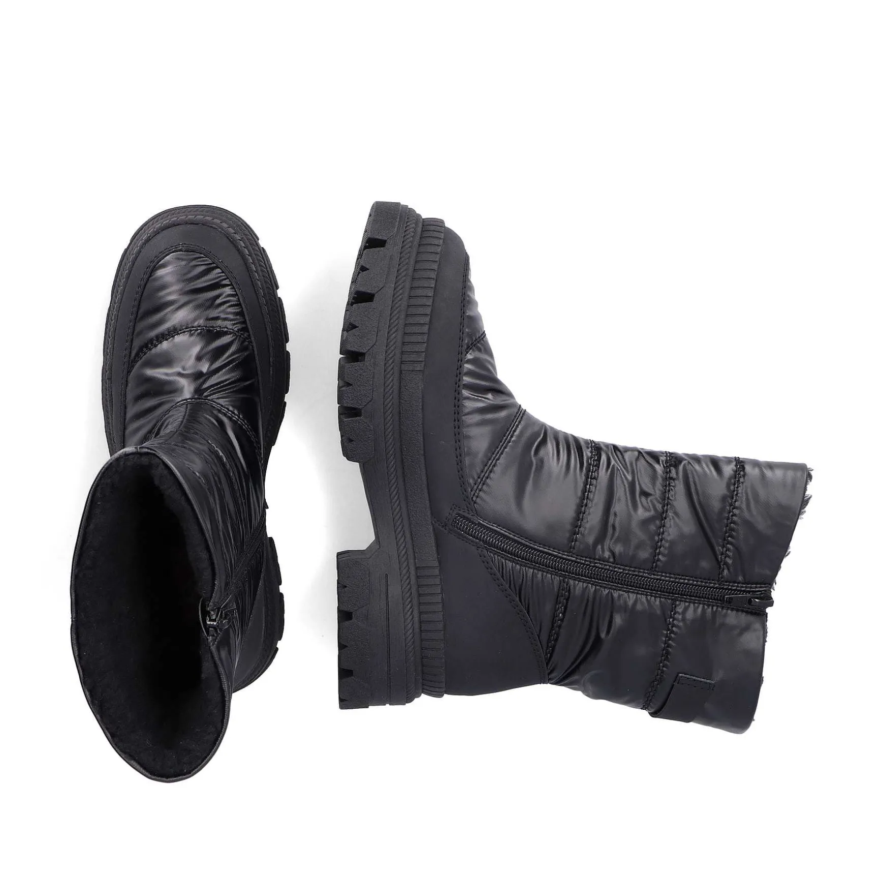 Rieker Korte DameStøvler Blank Sort