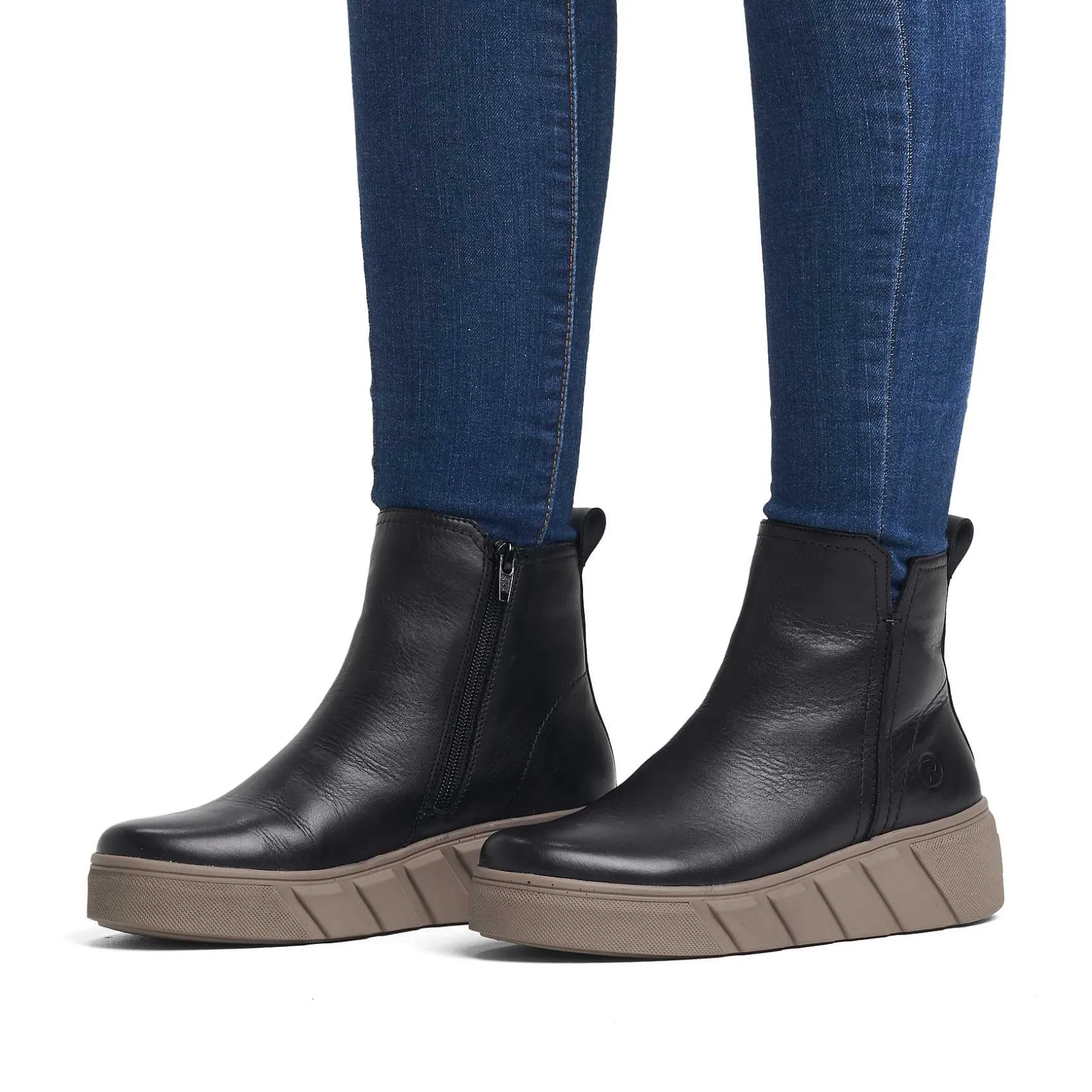 Rieker Korte DameStøvler Deep Black