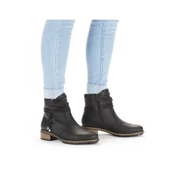 Rieker Korte DameStøvler Kulsorte