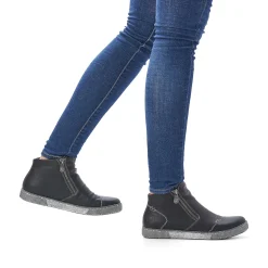 Rieker Korte DameStøvler Kulsorte