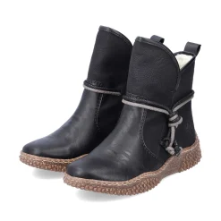 Rieker Korte DameStøvler Kulsorte