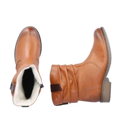 Rieker Korte DameStøvler Karamelbrune